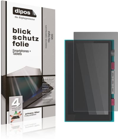 dipos – Matte Privacy Screenprotector geschikt voor Hiby Digital M500 | Anti-Spy Beschermfolie