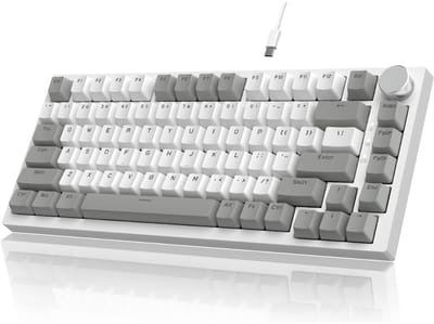 CLVP® Mechanical Keyboard - Mechanisch Toetsenbord Gaming - Wit en Grijs