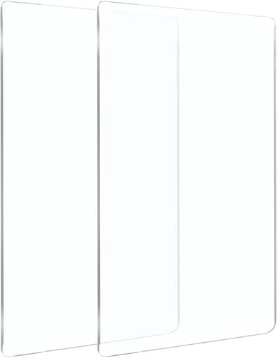 Dailygoods- Snijden Matrijzen 2 Stuks - Transparante Acryl Snijden Pads - 19,5 x 15 cm - 3 mm Dikke - Geschikt voor Embossingsnijmachine - Nauwkeurige Plaatsing - Snijplaten