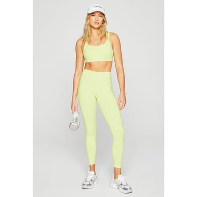 Fabletics Boost High-waisted 7/8 Morning Dew/reflective Silver Size: S Short | Leggings Outlet | Dames | Groen