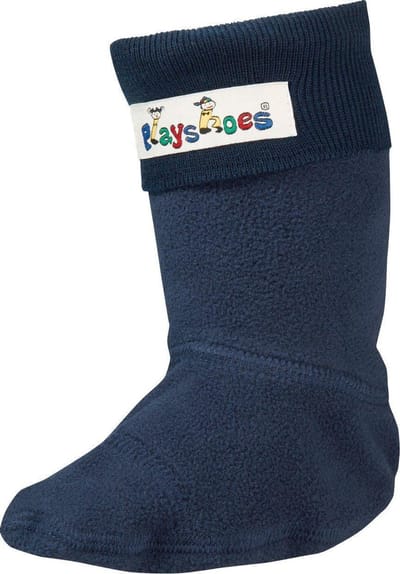 Playshoes Lange Fleecesokken voor regenlaarzen Kinderen - Donkerblauw - Maat 18-19