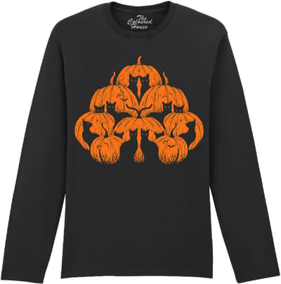 Pompoen Katten Pumpkin Cat The Coloured House Longsleeve T-shirt XXL