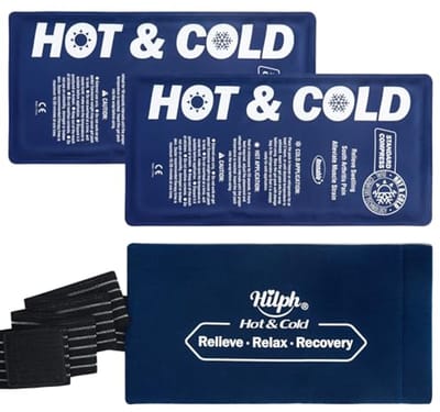 Koelpads voor warmte- en koudetherapie, 2 stuks, 14 x 27,5 cm, herbruikbare gel-ijszakken voor pijnverlichting