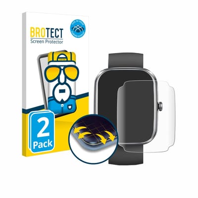 BROTECT - Screenprotector voor Dyurwa T60 1.91" - Folie Beschermfolie transparant volledig dekking - 2 Stuks