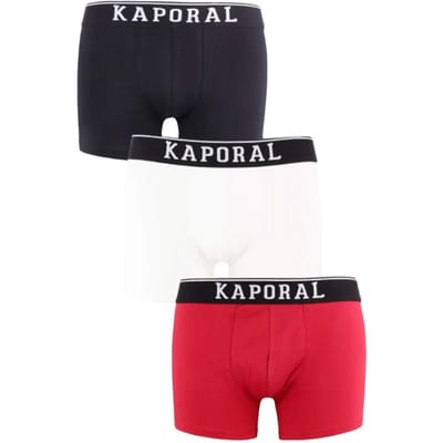 Kaporal herenboxershorts, verpakking van 3 stuks, logo op de voorkant