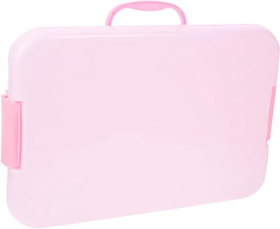 Draagbare Zandbak Opbergdoos - Speelgoed Opberger - Zandbak Speelgoed Opbergen - Met Handvat - 38.50X25.00X9.00CM - Roze