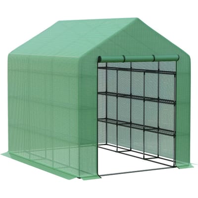 4goodz Foliekas Loopkas met 6 Planken 244x180x210 cm