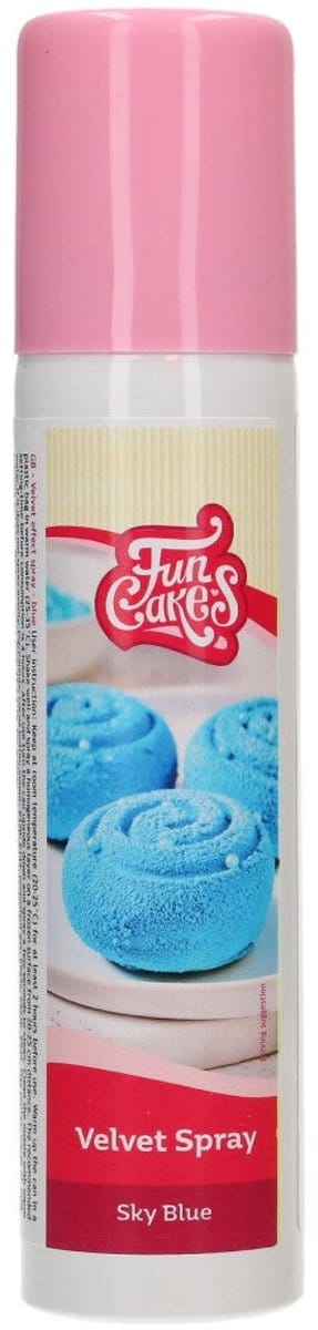 FunCakes Velvet Spray - Hemelsblauw - 100ml - Voedingskleurstof - Taartdecoratie