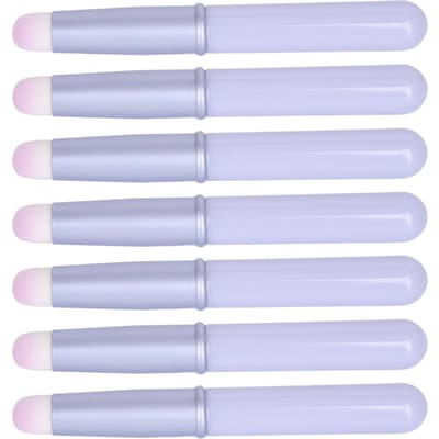 7-delige Make-up Kwastenset met Hoes Ronde Kop Zachte Haren Concealer Lippenstift Gezicht Schaduwkwast gray