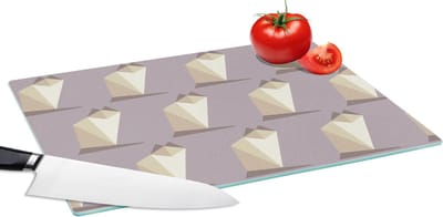 Glazen Snijplank - 39x28 - Origami - Kat - Patronen - Snijplanken Glas