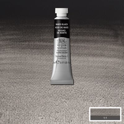 Watercolor paint W&N 5ml – 386 Mars Black