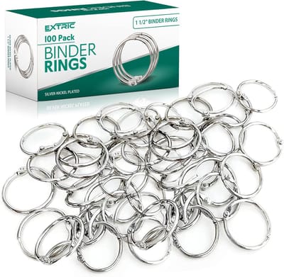 Bindringen Metaal - Losse Blad Ringen - Documenten Organiseren - Roestwerend Vernikkeld - 1 1/2 Inch - Zilverkleurig