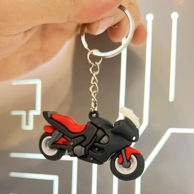 1 porte-clés moto miniature 3D créatif, idéal pour les sacs à dos et les clés de voiture, cadeau parfait pour Noël, Thanksgiving, accessoires de moto gray