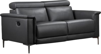 Lund-2Zitsbank - 1 Handmatige Relax - Grijs PU