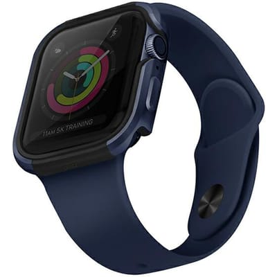 UNIQ - kast - Valencia Apple Watch Serie 4/5/6/SE 40mm. blauw/Atlantisch blauw