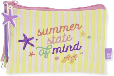 Kangaro etui - Beach Happy - gestreept - 15x10cm - tekenetui
