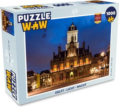 Puzzel Delft - Licht - Nacht - Legpuzzel - Puzzel 1000 stukjes volwassenen