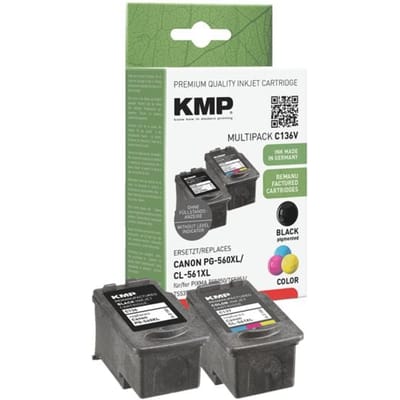 KMP Inktcartridge vervangt Canon PG-560 XL, CL-561 XL Compatibel Combipack Zwart, Kleur C136V 1581,4005