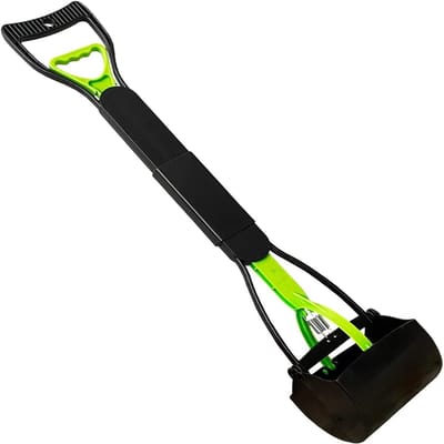 QTTVBTNA -Dog Poop Scooper - Poop Scooper - 60CM Long - ABS Plastic - Lightweight Yet Heavy-Duty - Ergonomic One-Handed Operation - 1 Piece