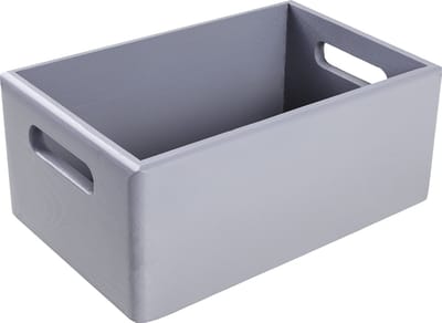 Creative Deco Grote Houten Opbergkist Grijs – 30 x 20 x 14 cm – Ongeverfd