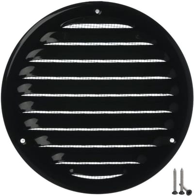 Metaal Ventilatierooster Ø 125 mm met Insectenbescherming - Ondersteuning voor Ventilatie