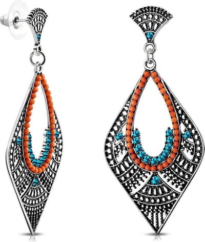 Montebello Oorbellen Vintage FEF319 - Bijoux - Boheems - 72x33mm