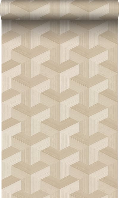 Origin Wallcoverings behang grafisch 3D motief beige - 50 x 900 cm - 348001
