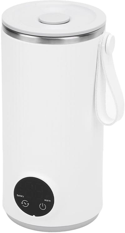 OmGoods - Dailygoody - Draagbare Waterkoker - Mini Reiswaterkoker - Compact en Oplaadbaar - Wit - 400 ml Capaciteit - Ideaal voor Thee en Koffie - 6 Temper