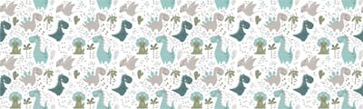 Zelfklevende vinylsticker op rol per meter - Afwasbare sticker voor keuken, meubels, kasten of deuren - DINOSAURUSSENFAMILIE - 60x200cm