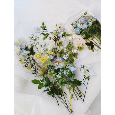 1 Pak Van 40 Huisdier Notitieboek Stickers Met Bloemen, Planten, Vlinders, Retro Decoratief Materiaal Stickers Terug Naar School one-size veelkleurig