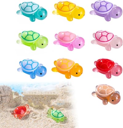 Mini Luminous Resin Schildpad Figuren - 30 Stuks voor DIY Miniatuurlandschap, Tuin Decoratie en Aquarium Accessoires