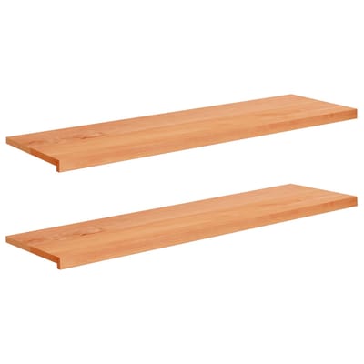 vidaXL - Raamprofielen - 2 - st - Gevoerd - 140 - x - 40 - x - 2 - cm - Massief - beukenhout