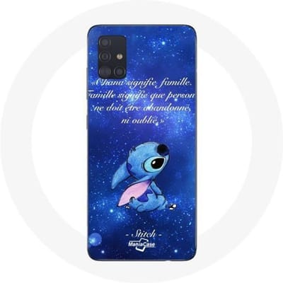 Samsung Galaxy A51 hoesje Stitch Ohana-citaat