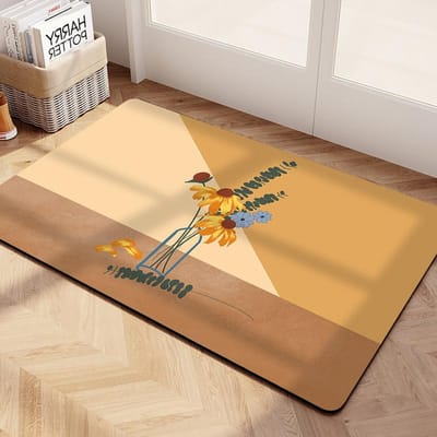 Nordic Wind Zachte Diatomeeënaarde Vloermat Bloem Huis Badkamer Antislip Mat Toilet Toilet Absorberende Voetmat 40*60cm