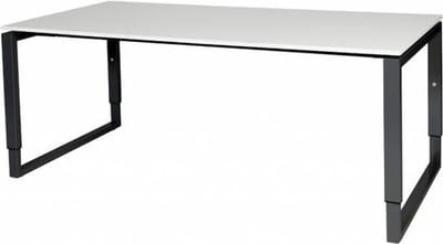 Verstelbaar Bureau - Plus 180x90 grijs - zwart frame