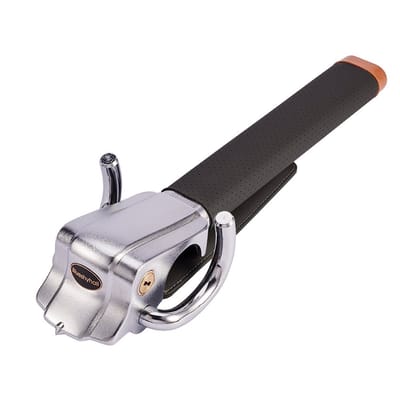 Dailygoods- Stuurwielslot Diefstalbeveiliging - Antidiefstal Slot - Verstelbaar - Hoogwaardige PU Lederen Behuizing - Schokbestendig - Eenvoudige Installatie - Auto Slot