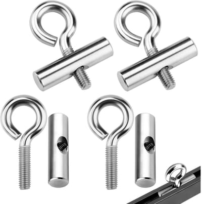 longziming -Kederösen Set - Kederstopper Accessoires - Roestvrij Staal Hanger - Robuuste Weerbestendigheid Voor Buiten - Compact En Lichtgewicht Ontwerp - Ideaal Voor Camping En Boot - 4 Delen Totaal