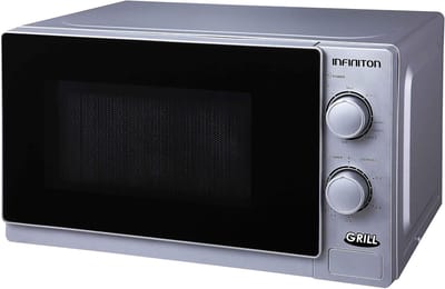 Magnetron met Grill - Compacte Oven - Snel Eten - 9 Vermogensstanden - 20 Liter - Zilver