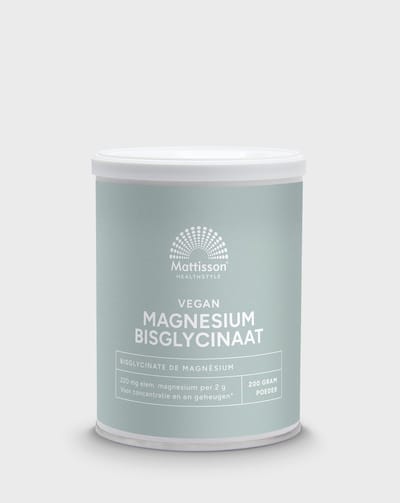 Mattisson - Magnesium Bisglycinaat Poeder - 11% Elementair Magnesium - L-Glycine - 200 Gram