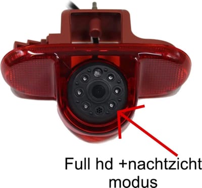 Medj - Achteruitrij Camera achteruitrijcamera geschikt voor Opel Vivaro-remlicht - Renault Trafic - Nissan Primastar 2001-2014