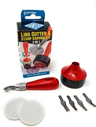 3-in-1 Lino Cutter en Stempelset - Creatief Snijden en Stempelen