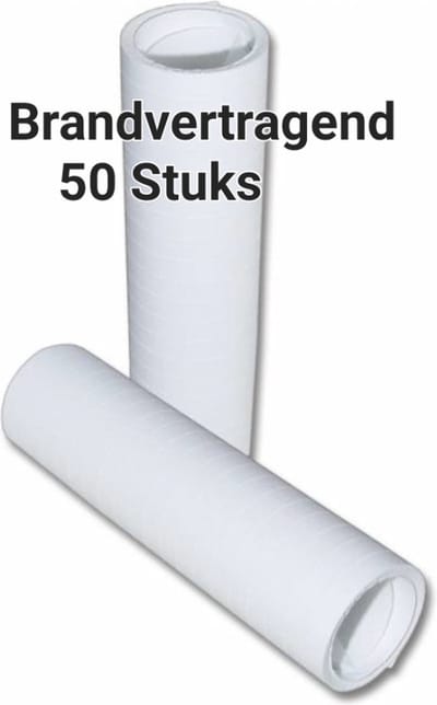 Serpentine BRANDVERTRAGEND, Brandveilig, Wit , 50 rolletjes, Carnaval, Verjaardag, Horeca, Koningsdag, Voetbal, WK, Halloween, Huwelijk, Geboorte, Kerst, Communie