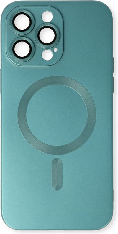 Casemania Hoesje Geschikt voor Apple iPhone 15 Pro - Blauw - Matte Siliconen Back Cover - Geschikt voor Magsafe
