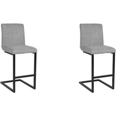 LABEL51 - Barstoel Milo - Zinc - 53x41x100cm - Set van 2