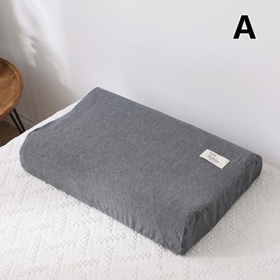 Nouvelle Taie d'Oreiller en Coton Confortable Chambre à Coucher Sommeil Mousse à Mémoire Latex Housse d'Oreiller Femmes Enfants Housse d'Oreiller 50*30cm/60*40cm 30x50cm gray