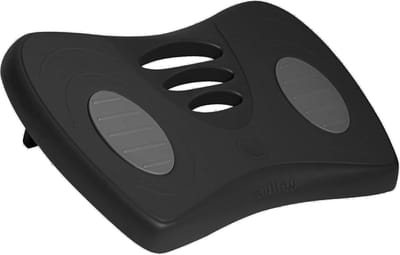 Ergonomische voetensteun in hoogte verstelbaar - antislip zwart en grijs