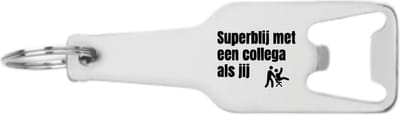 Akyol - superblij met een collega als jij flesopener - Collega - beste collega - cadeau collega - school - bedankje - afscheidscadeau - bedank cadeau - 105 x 25mm