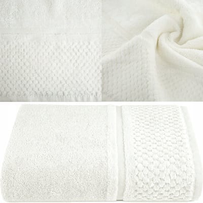 Crème katoenen handdoek 30x50 cm - zacht en absorberend