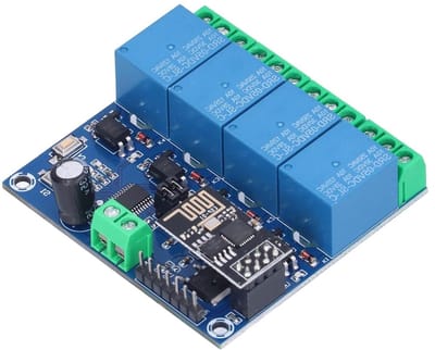 Wifi Relais Module - Smart Home - Huis Automatisering - 4 Kanalen 10A - 100 Meter Bereik - Zwart