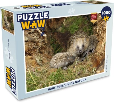 Puzzel Baby egels in de natuur - Legpuzzel - Puzzel 1000 stukjes volwassenen